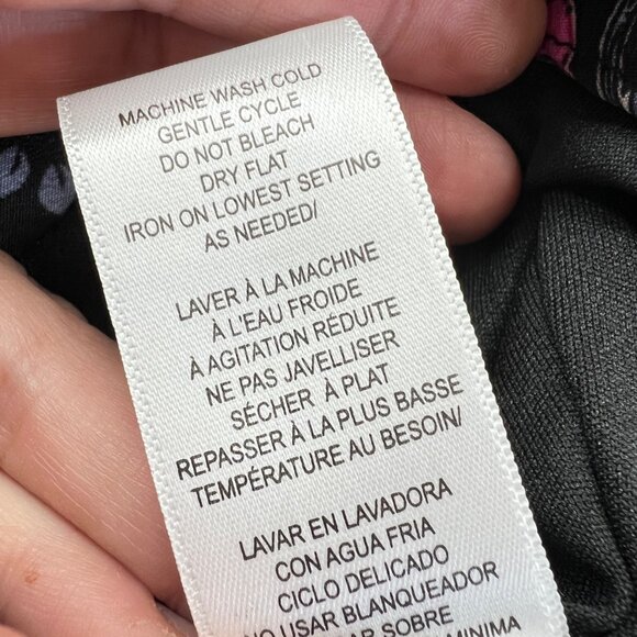 Julia Jordan Floral Ruffle Neck Flutter Sleeve Midi Dress Black Multi Size 2 - Picture 10 of 11